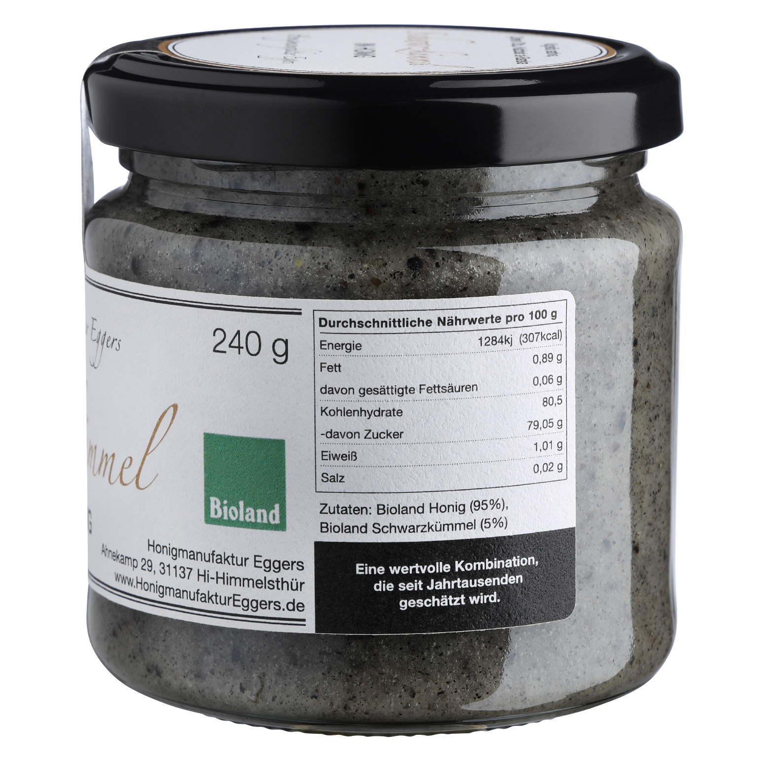 Schwarzkümmel in Honig Bioland