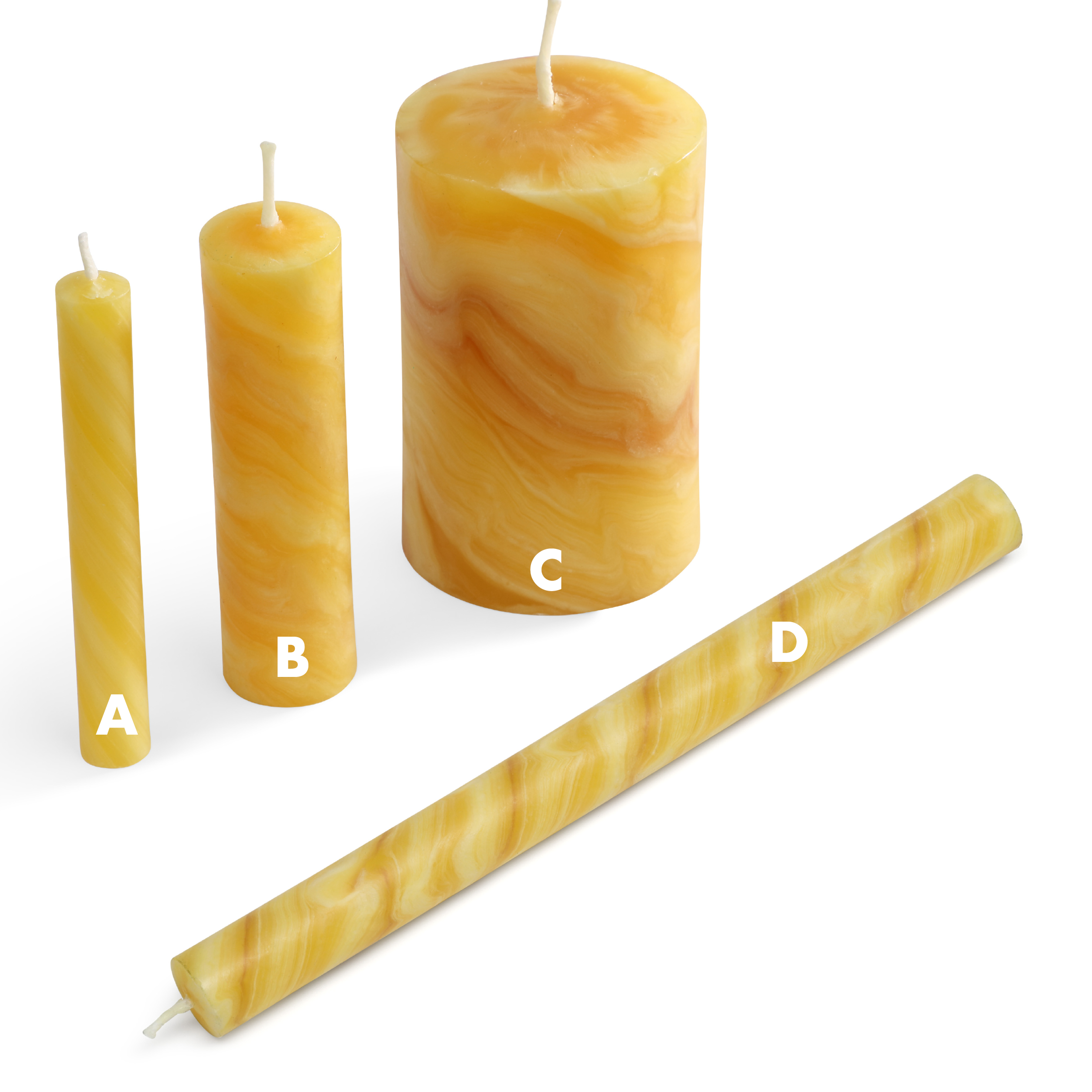 Bienenwachskerze handgeknetet