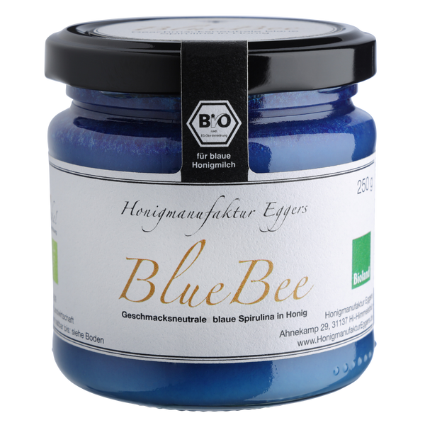 BlueBee - blaue Spirulina in Bioland Honig